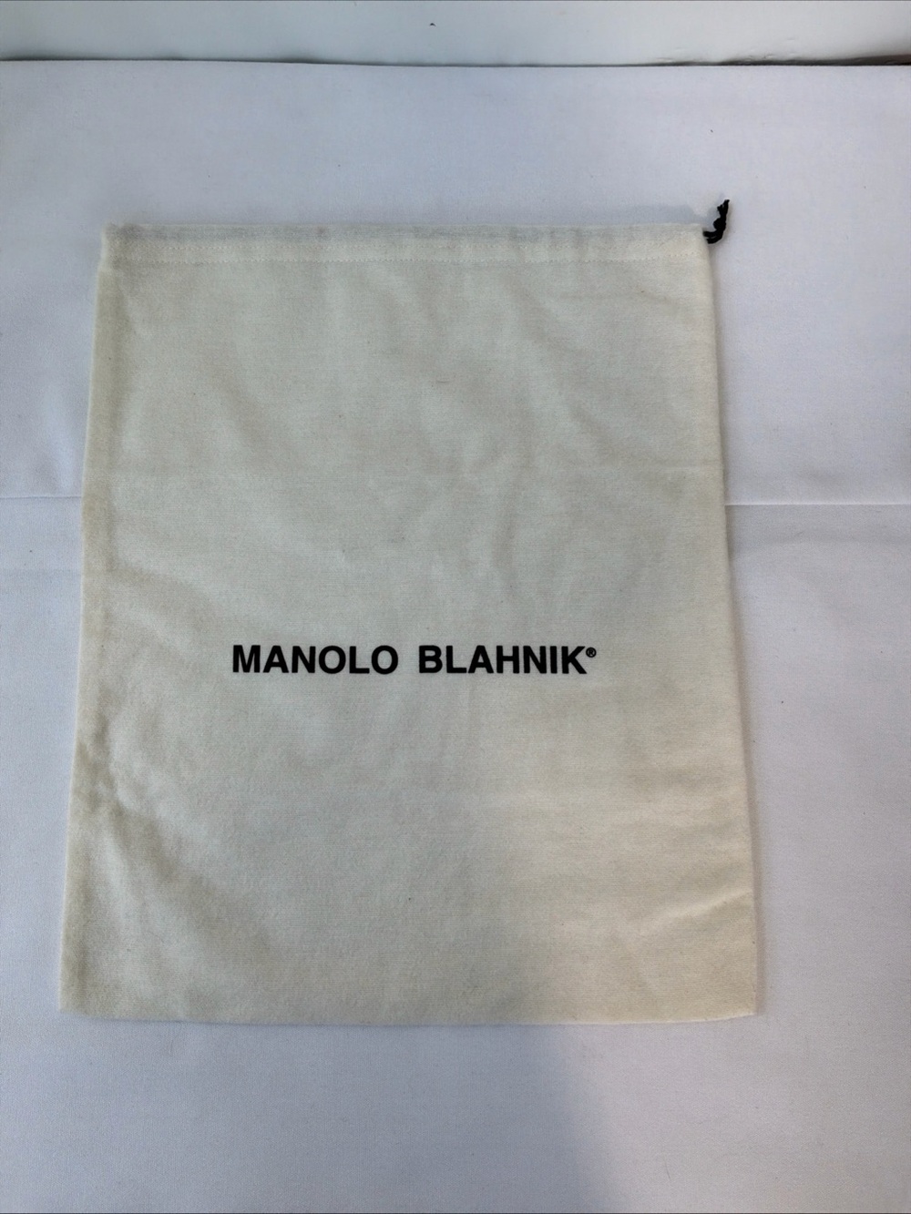 MANOLO BLAHNIK Drawstring Logo Shoe Dust Bag 10 X 13